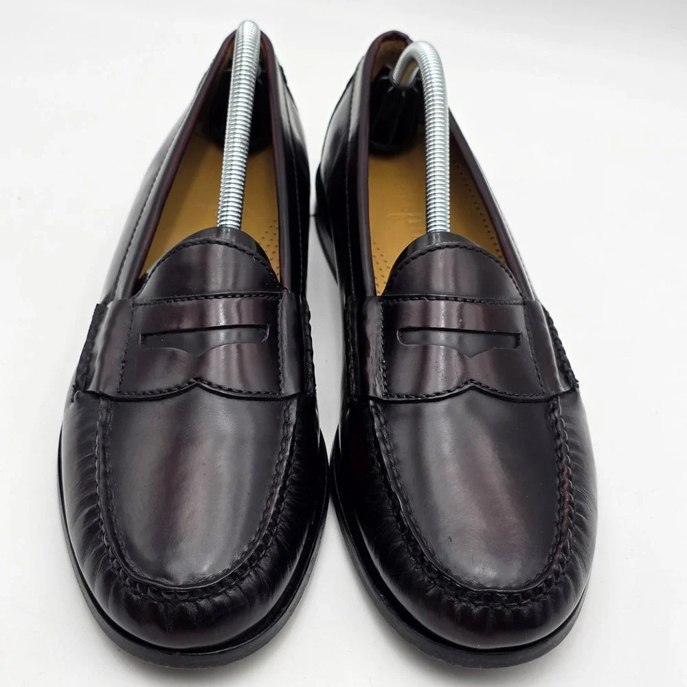 COLE HAAN Pinch Penny Loafer BURGUNDY Slip-On Dress‎ Shoes 03504 Men's 9.5 D
